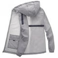 thumbnail image 1 of Siilsaa Light Jackets for Men Windbreaker Jacket Lightweight Water-Resistant Windbreakers Zip Up for Men with Hoodie Grey,2XL, 1 of 3