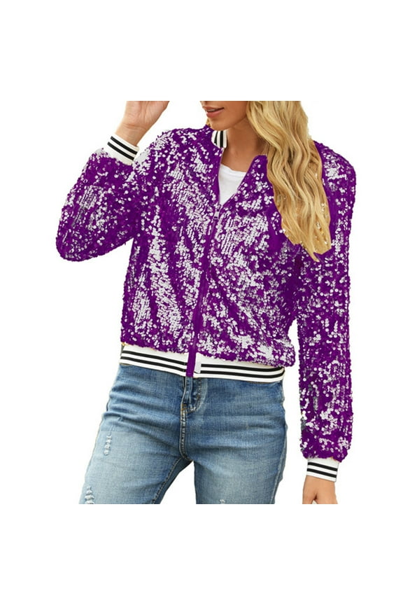 Light Jackets for Women Womens Fashion Cropped Shackets Corduroy Button Down Crop Jackets Tops Long Sleeve Shirts Trendy 2024 Purple,M
