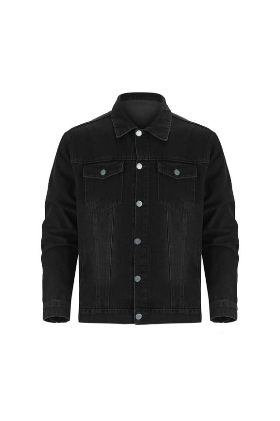 Lightweight Jacket Lightweight Jackets Cotton Casual Button Down Jacket Coat Work Golf Outwear Black,L