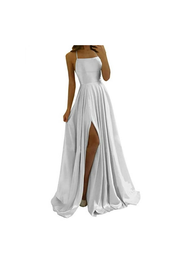 Long Sleeve Lace Wedding Dresses for Bride Satin Ball Gowns Simple V Neck Bridal Gowns for Women White,2XL