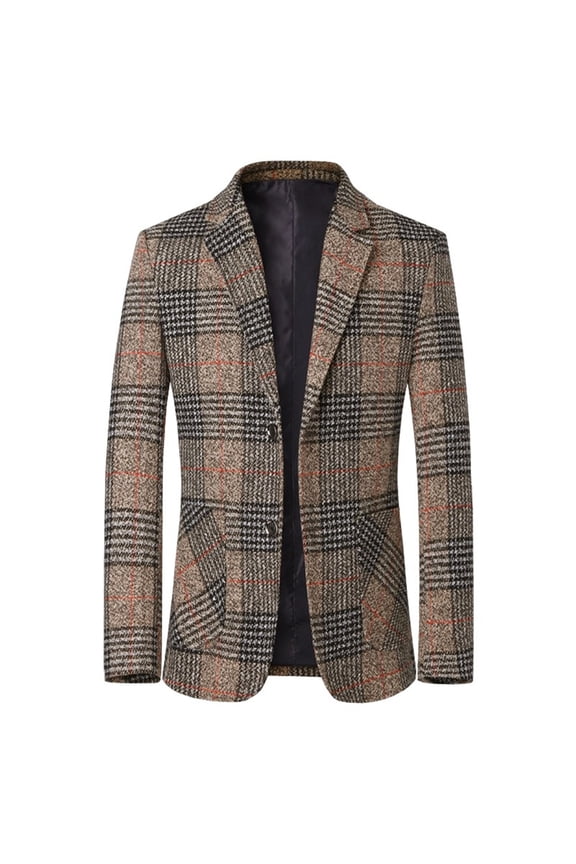 Men Jacket Casual Floral Suit Jacket Slim Fit Stylish Blazer Dinner Party Prom Wedding Jacket Coffee,175