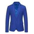 thumbnail image 1 of Siilsaa Men Suits Regular Fit Blazer Stretch Classic Fit Sport Coat Suit Jacket Blue,XL, 1 of 2