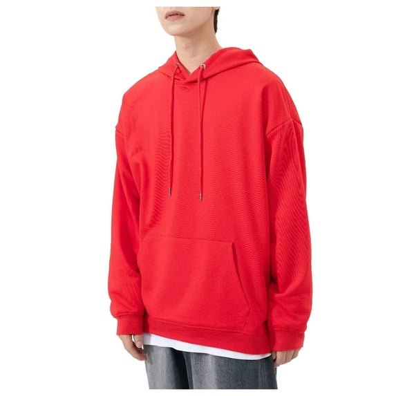 Siilsaa Men's Full-Zip Hoodie (Available in Big & Tall) Red,3XL