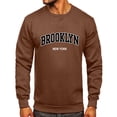 thumbnail image 1 of Siilsaa Men's High Neck Shirts Long Sleeve Slim Fit T Shirts Casual Thermal Sweater Neck Lightweight Pullover Brown,2XL, 1 of 5
