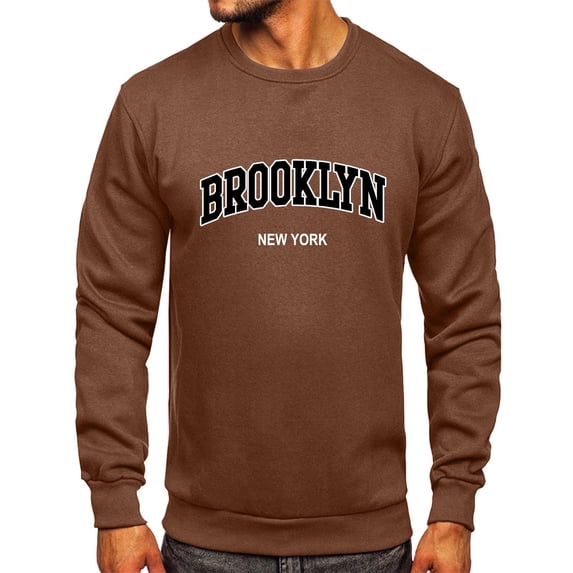 Siilsaa Men's High Neck Shirts Long Sleeve Slim Fit T Shirts Casual Thermal Sweater Neck Lightweight Pullover Brown,2XL