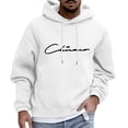 thumbnail image 1 of Siilsaa Men's Hoodie Men's Hoodie, Comfortable Men'S Sweatshirt, Script Logo (Reg. Or Big & Tall) White,2XL, 1 of 4