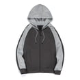 thumbnail image 1 of Siilsaa Mens Jackets Big And Tall Lightweight Jackets Cotton Casual Zip Up Jacket Coat Work Golf Outwear with Hoodie Grey,M, 1 of 4