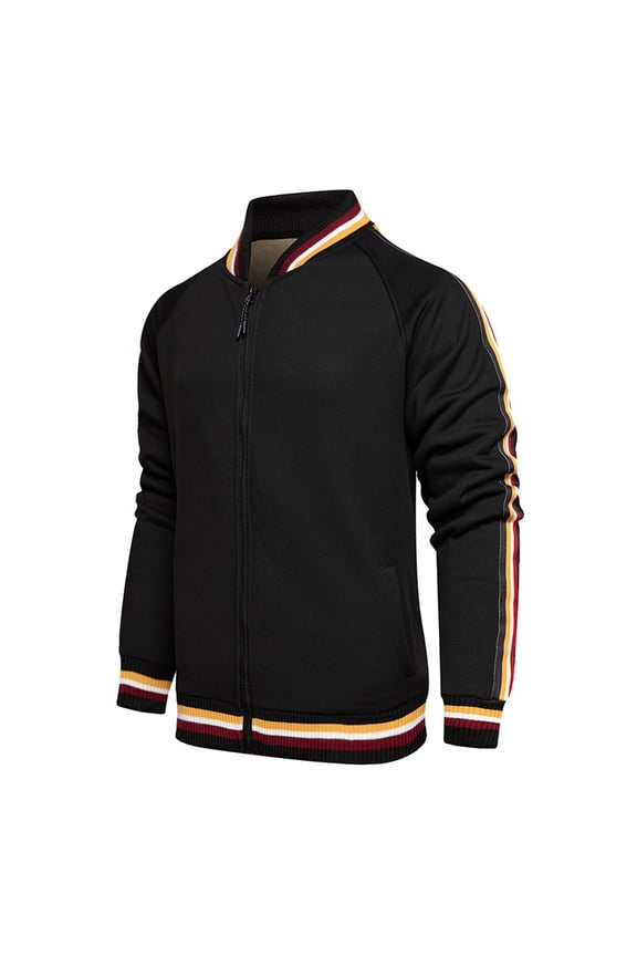 Mens Jackets Lightweight Lightweight Jackets Cotton Casual Zip Up Jacket Coat Work Golf Outwear Black,2XL