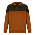 thumbnail image 1 of Siilsaa Mens Long Sleeve Polo Sweater Knit Polo Casual Thermal Pullover Sweater Brown,L, 1 of 4