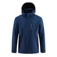 thumbnail image 1 of Siilsaa Mens Rain Jacket Waterproof Windbreaker Hidden Hooded Lightweight Breathable Rain Coat for Golf Hiking Cycling Blue,2XL, 1 of 3