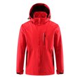 thumbnail image 1 of Siilsaa Mens Rain Jacket Waterproof Windbreaker Hidden Hooded Lightweight Breathable Rain Coat for Golf Hiking Cycling Red,M, 1 of 3