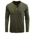 thumbnail image 1 of Siilsaa Mens Shirts Mens Fashion Casual Sports Fitness Outdoor Curved Hem Solid Color Round Neck T Shirt Long Sleeve Top Green,S, 1 of 5