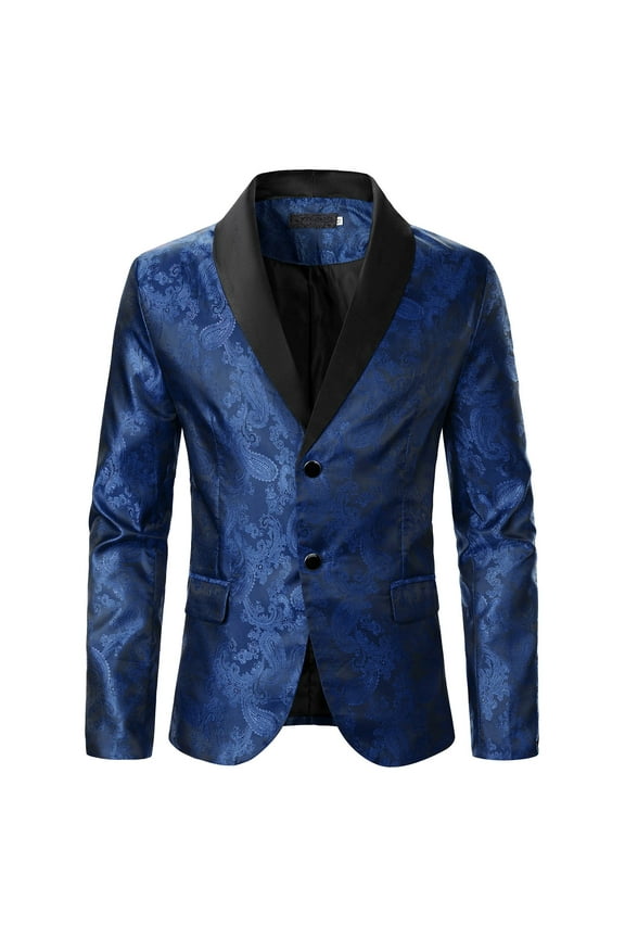 Mens Western Blazer Smart Wash with Repreve Suit Separates Jackets Blue,L