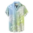 thumbnail image 1 of Siilsaa Mens Workout Shirts Men Casual Buttons Beach Short Sleeve Shirt Blouse(Light Blue,2XL), 1 of 3