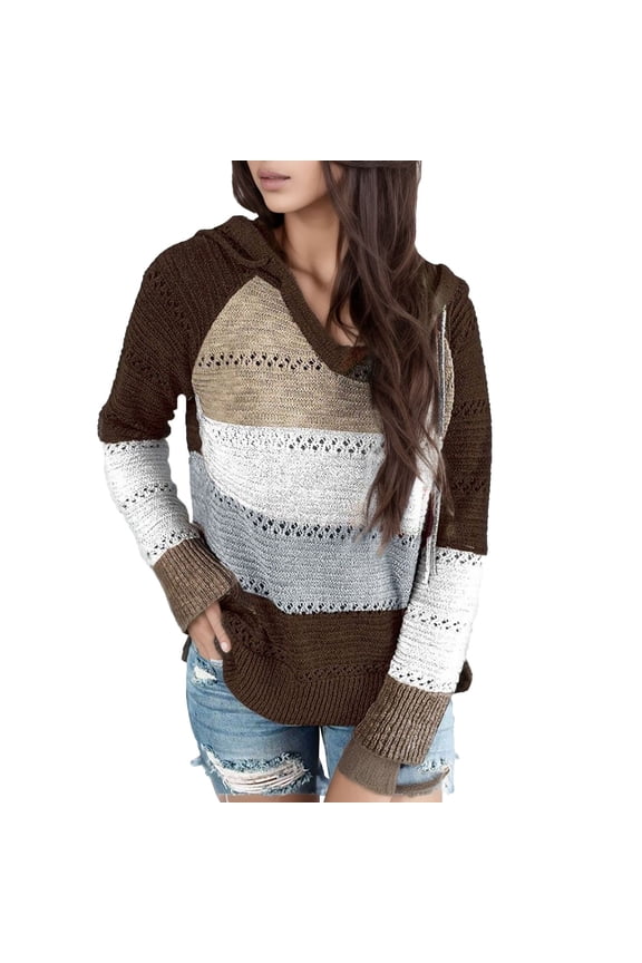Oversized Sweaters for Women Fall Tops 2024 Fashion V Neck Long Sleeve Shirts Blouse Knitted Casual Pullover Sweater Cozy Clouds ,L