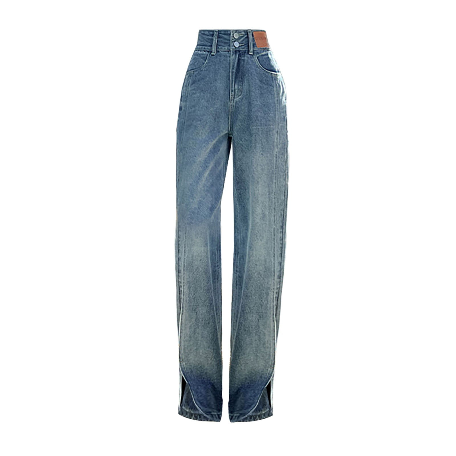 【HI FI FNK】Wavy Cargo Denim Siilsaa Pants for Woman Women's Baggy Cargo Pants Clothing
