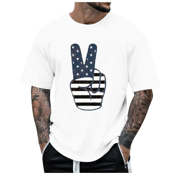 Siilsaa Patriotic Shirts for Men 4th of July Tank Tops Mens 1776 Independence Day Patriotic Workout Muscle Tank Tops for Men White,L