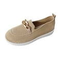 thumbnail image 1 of Siilsaa Running Sneakers Women Scrunch Back Slip-On Sneaker Wide Width Available Khaki,8.5, 1 of 5
