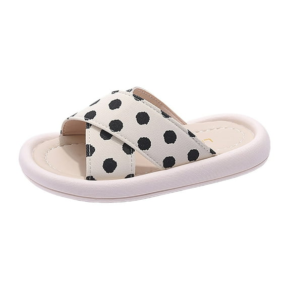 Siilsaa Sandals for Kids Slides for Kids Shower Slippers Bathroom Pool Sandals Boys Girls Comfy Thick Sole Slippers Summer Non-Slip Beach Shoes White,12