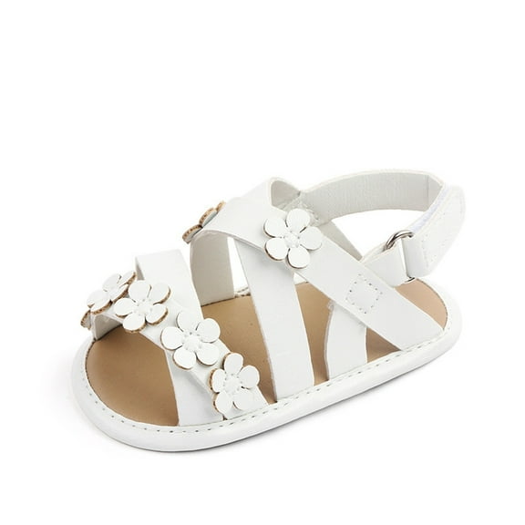 Siilsaa Sandals for Toddlers Child Closed-Toe Sandals Summer Sport Lightweight Sandal Outdoor Shoes for Girls White,4