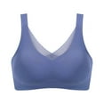 thumbnail image 1 of Siilsaa Seamless Post-Surgery Bra for Women, Mastectomy Bra with Cotton Breast Forms(Blue,M), 1 of 1