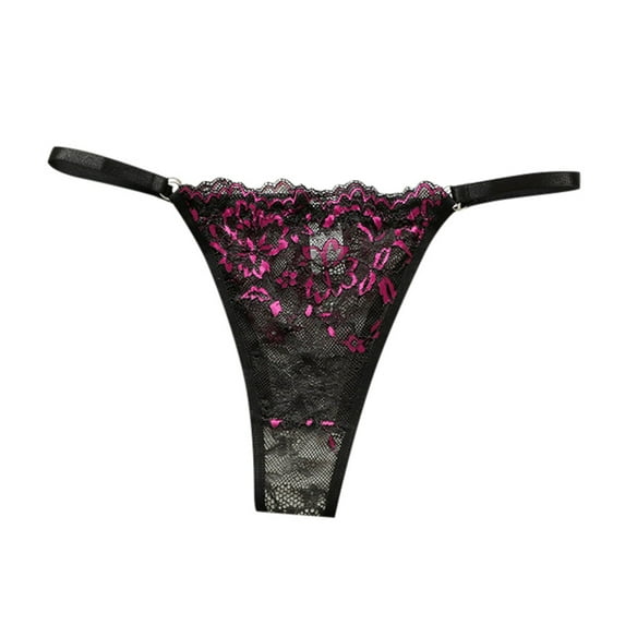 Siilsaa Sexy Women's Underwear Ultra Thin Transparent Lace Underwear Comfortable Breathable Triangle Pants Boy Short Panties BK2,XL