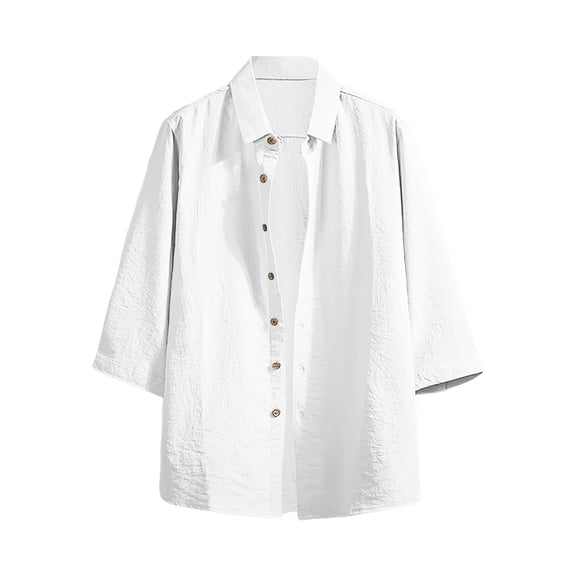 Siilsaa Shirts for Men Men’s Shirt Short Sleeve Summer Tops Fashion Basic Comfy Casual Vacation Outfits Workout Clothes(White,3XL)