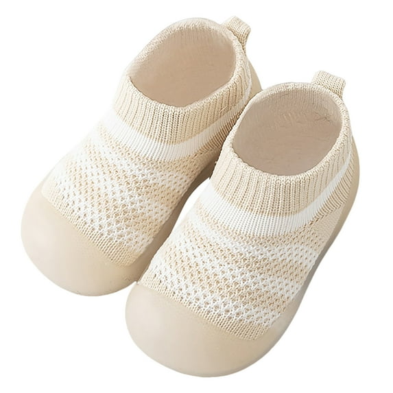 Siilsaa Shoes Baby Girl Sneakers Baby Shoes Boys Girls Sneakers Non-Slip Sole Toddler Crib First Walker Shoes Khaki,18-24 Months