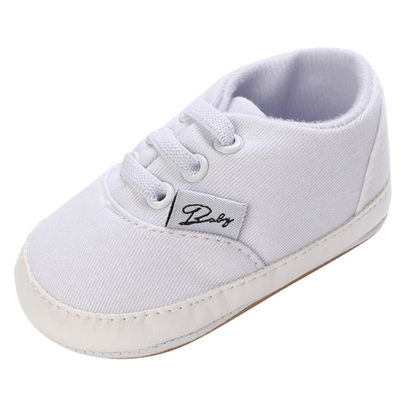 Siilsaa Shoes for Kids Baby Shoes Boy Baby Sneakers Baby Boys Girls Sneaker Leather Soft Sole Anti-Slip Toddler Casual Shoes White,0-6 Months
