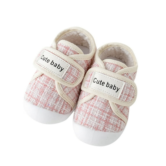 Siilsaa Shoes for Toddler Boys Baby Boys Girls Booties with Grippers Stay on Slippers Socks Toddler Crib Winter Shoes for Boys Girls Red,6-12 Months