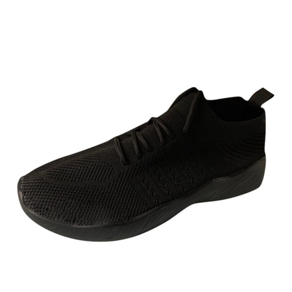 Siilsaa Shoes for Women Casual Sneakers Lightweight Knit Sock Walking Shoes Black,9
