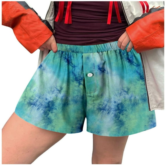 Siilsaa Short Pants for Women Shorts for Women Trendy 2024 Casual Summer Drawstring Shorts with Pockets Beach Loose Elastic Waist Vacation Clothes Green,XL