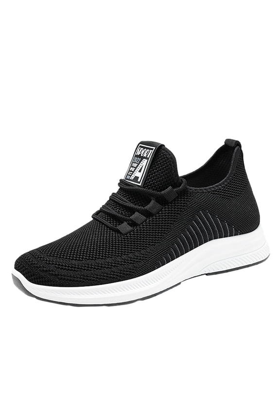 Sneakers for Men Lace-Up Casual Running Shoes Breathable Lightweight Sneaker Black,10