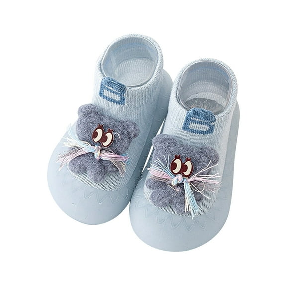 Siilsaa Soft Sole Baby Shoes Baby Girls Soft Sole Bowknot Princess Wedding Dress Mary Jane Flats Prewalker Light Baby Sneaker Shoes Blue,9-12 Months