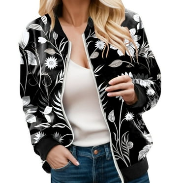 Siilsaa Spring Jackets for Women 2024 Women's Basic Button Down Stretch Fitted Long Sleeves Denim Jean Jacket Black,M