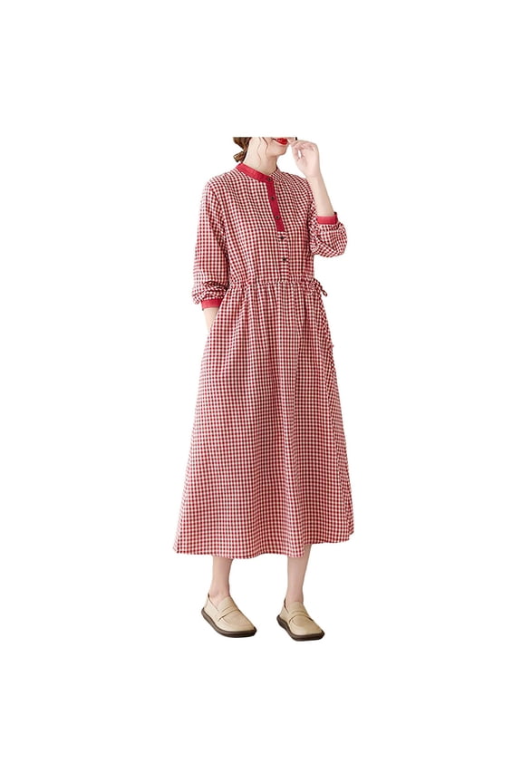 Summer Dresses for Women Womens 2024 Summer Drawstring Ruffle Short Sleeve Mini Dress Sundress Red,2XL