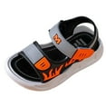 thumbnail image 1 of Siilsaa Summer Sandals Boys and Girls Lightweight Dual-Adjustable Sandal Buckles With Hook and Loop Heel Closure (Grey,9.5), 1 of 5