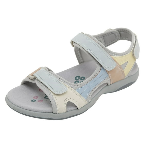 Siilsaa Summer Sandals for Women 2025 Womens Fashion Lightweight Athletic Yoga Mat Sandals Slip On Thick Cushion Slippers Sandals With Comfortable Plantar Fasciitis Arch Support Beige,9