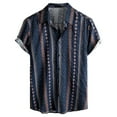 thumbnail image 1 of Siilsaa Summer tops Men’s Shirt Short Sleeve Summer Tops Fashion Basic Comfy Casual Vacation Outfits Workout Clothes(Dark Blue,S), 1 of 2