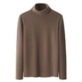 thumbnail image 1 of Siilsaa Sweaters for Men Long Sleev Casual Shirt Coffee,4XL, 1 of 4