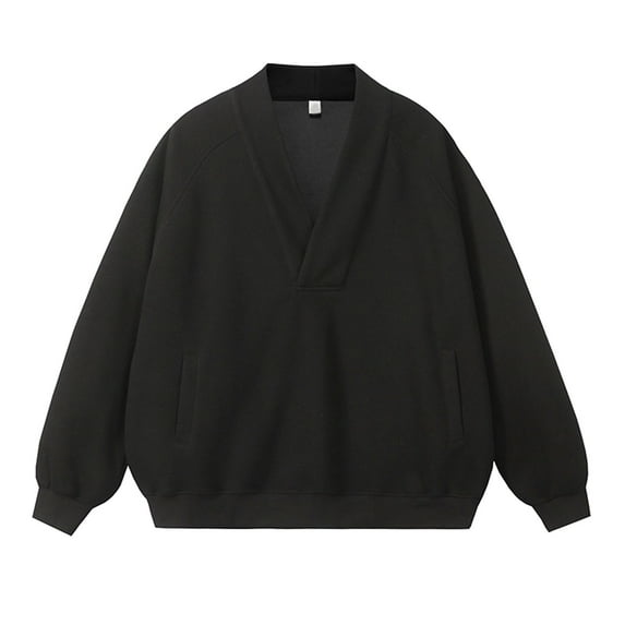 Siilsaa Sweatshirts for Men Women Adult Pullover Sweater, Crewneck Regular Moisture Wicking Black,L