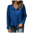 thumbnail image 1 of Siilsaa Sweatshirts for Women Women's Oversized Half Zip Sweatshirts Quarter Zip Pullover Top Fall 2027 Outfits Trendy Teens Preppy Clothes Blue,S, 1 of 5