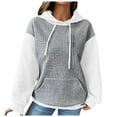 thumbnail image 1 of Siilsaa Sweatshirts for Women Zipper Front Womens Long Sleeve Zip Up Sweatshirts Jackets Casual Loose Outwear with Pockets Light Gray,2XL, 1 of 4