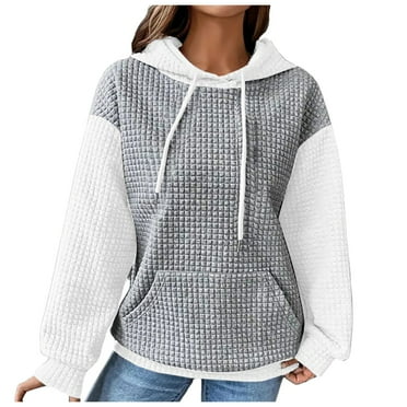 Siilsaa Sweatshirts for Women Zipper Front Womens Long Sleeve Zip Up Sweatshirts Jackets Casual Loose Outwear with Pockets Light Gray,2XL