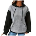 thumbnail image 1 of Siilsaa Sweatshirts for Women Zipper Front Womens Oversized Sweatshirts Pullover Casual Crewneck Long Sleeve Tops Grey,L, 1 of 4