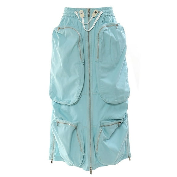 Siilsaa Tall Women Jeans Pants Multi-Pocket Cargo Pants Women's Pants Posh Low Waist Pants Loose Casual Denim Pants Sky Blue,L
