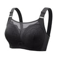 thumbnail image 1 of Siilsaa The Bra Women's Plus Size Signature Lace Unlined Underwire Bra Black,46, 1 of 3