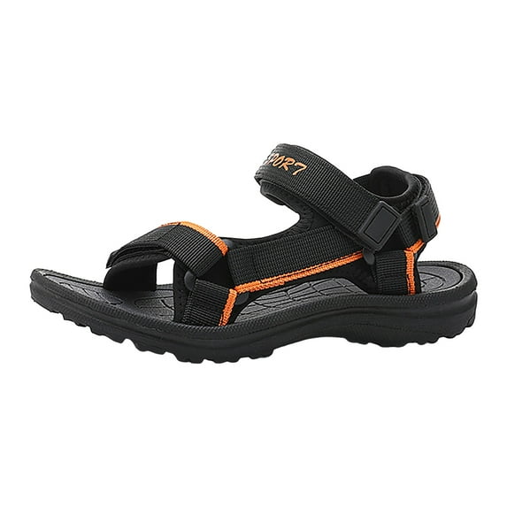 Siilsaa Toddler Boy Sandals Baby Boys Girls Sandals Rubber Sole Outdoor First Walking Shoes Toddler Girls Boys Summer Shoes Orange,2.5