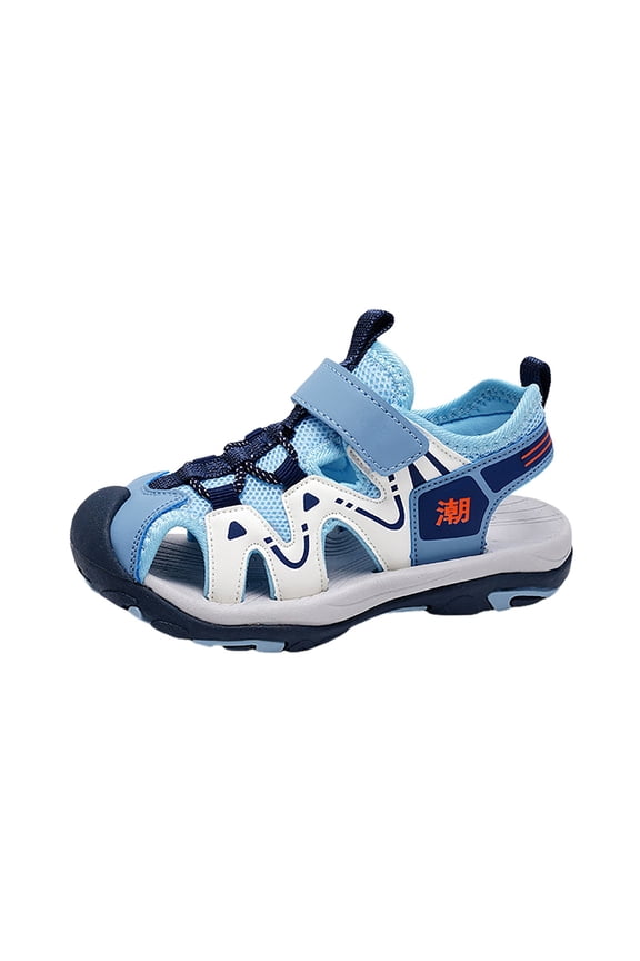 Toddler Boy Sandals Toddler Sandals Boys Girls Wide Sandals Kids Water Sandals Barefoot Water Shoes for Beach Swim Lightweight Closed Toe Summer Sandals Sky Blue,3