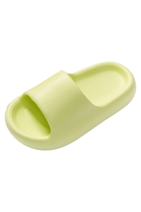 Toddler Boys Girls Slippers Sandals Summer Quick Dry Bathroom Slides Beach Water Non-Slip Kids Shower Shoes Green,9-9.5 Years